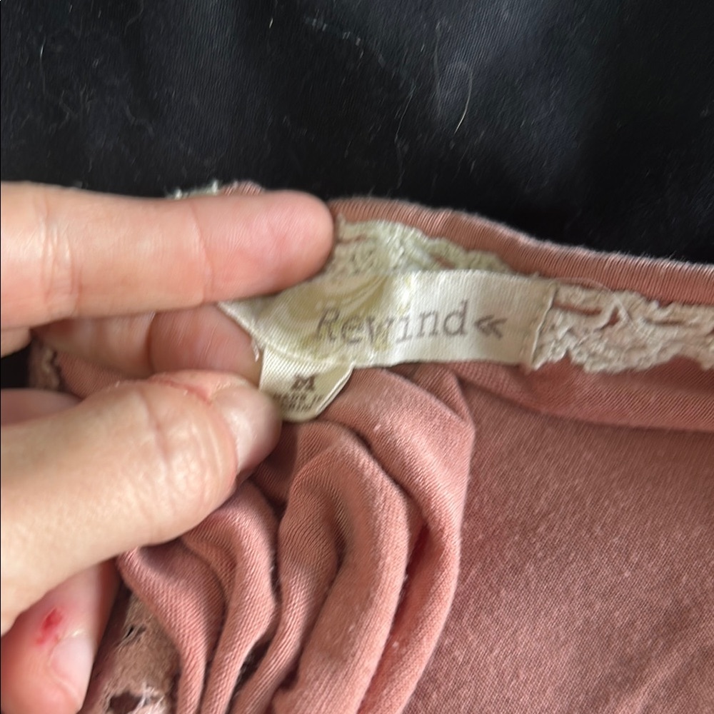 Rewind Pink Relaxed Lace Tee - Picture 6 of 9